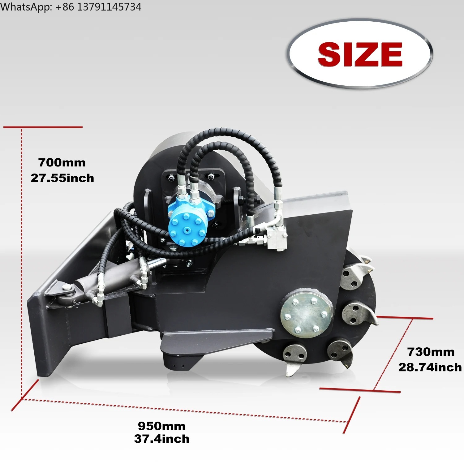 Stump Grinder Attachment - Aksesori penggiling tunggul adalah aksesori untuk