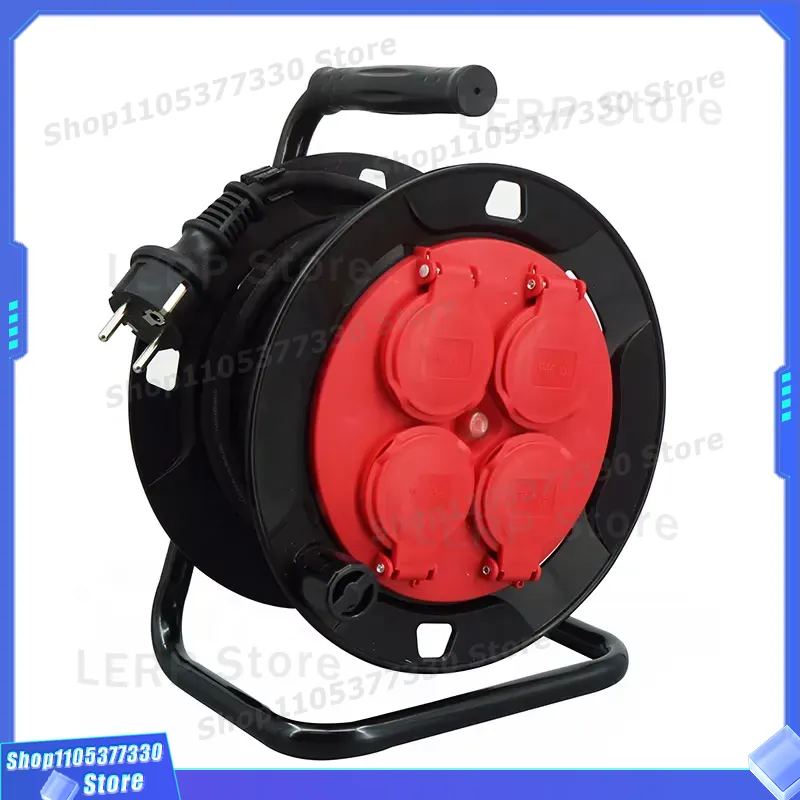 Outdoor Use Power Strip - Kabel Ekstensi Schuko 15M dengan Gulungan