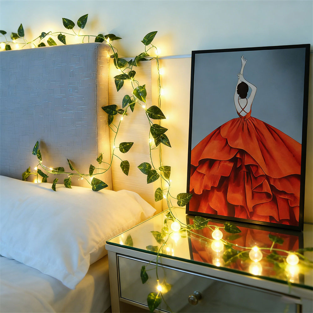 Lampu LED Daun Rotan Hijau, La - Outdoor Power For Wedding ulasan dan harga