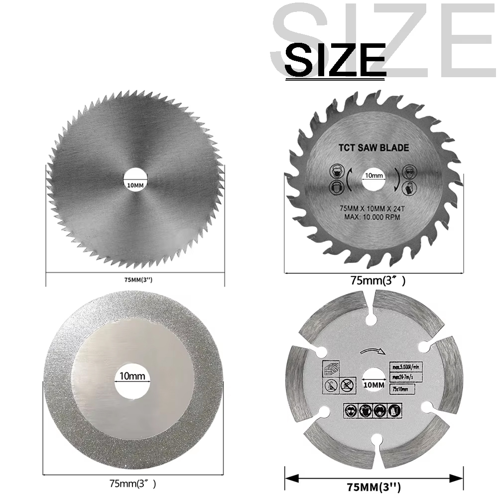 4/8pcs Mata Gergaji Bundar Kar - Stump Grinder Attachment ulasan dan harga