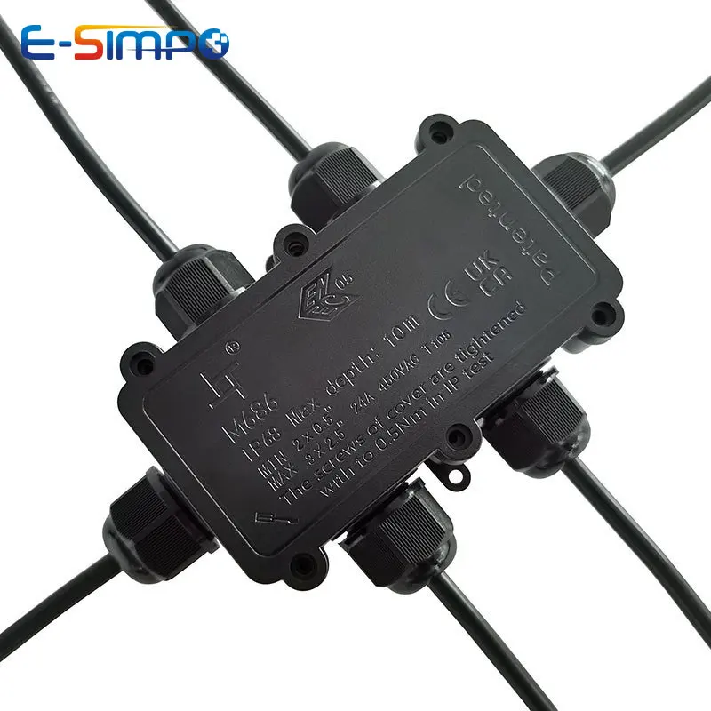 6Way 1IN5Out IP68 Kotak Sambun - Outdoor Power Cable Junction Box ulasan dan harga