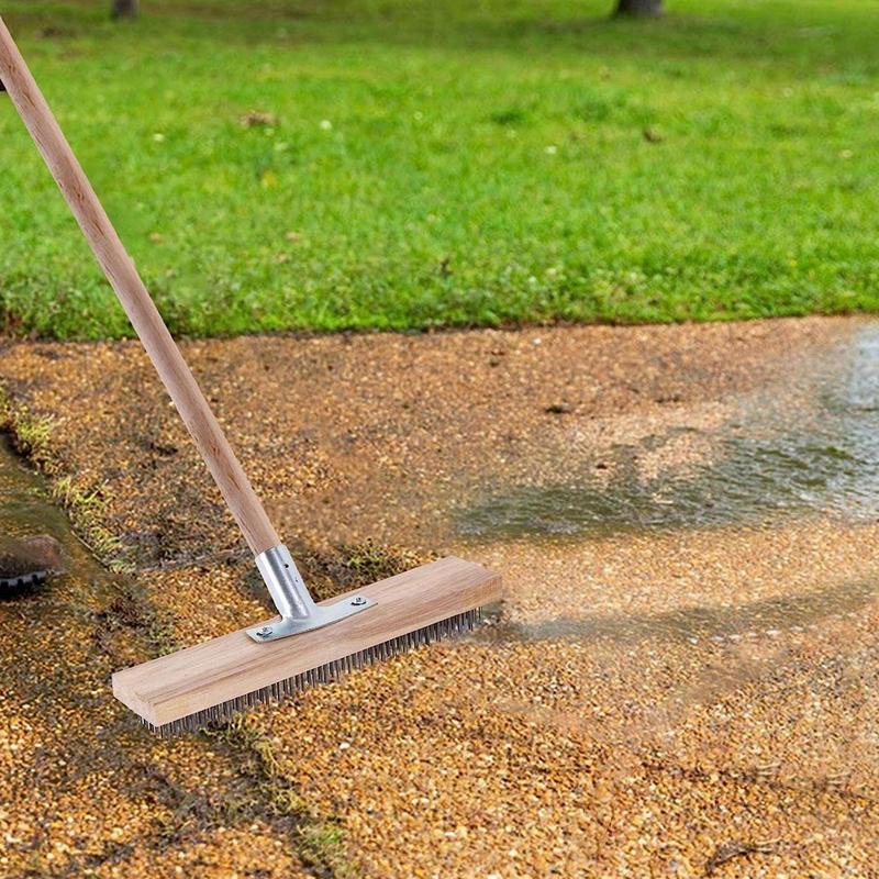 Sikat gosok baja lebar tahan k - Outdoor Power Broom ulasan dan harga