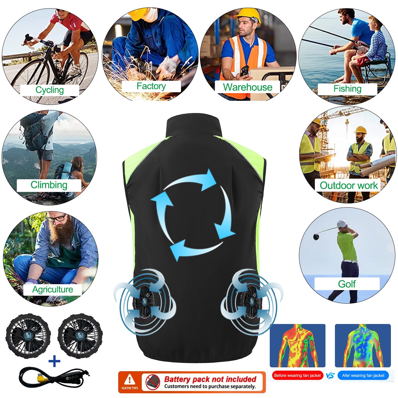 Rompi Kipas Pendingin USB Romp - Outdoor Power Not Working ulasan dan harga